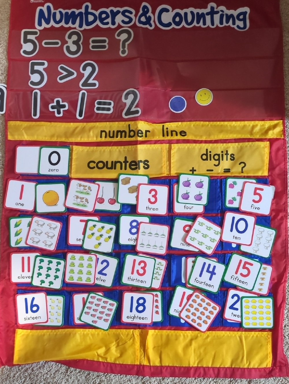 Learning Resources Numbers & Counting Pocket Chart - Picture 3 of 5